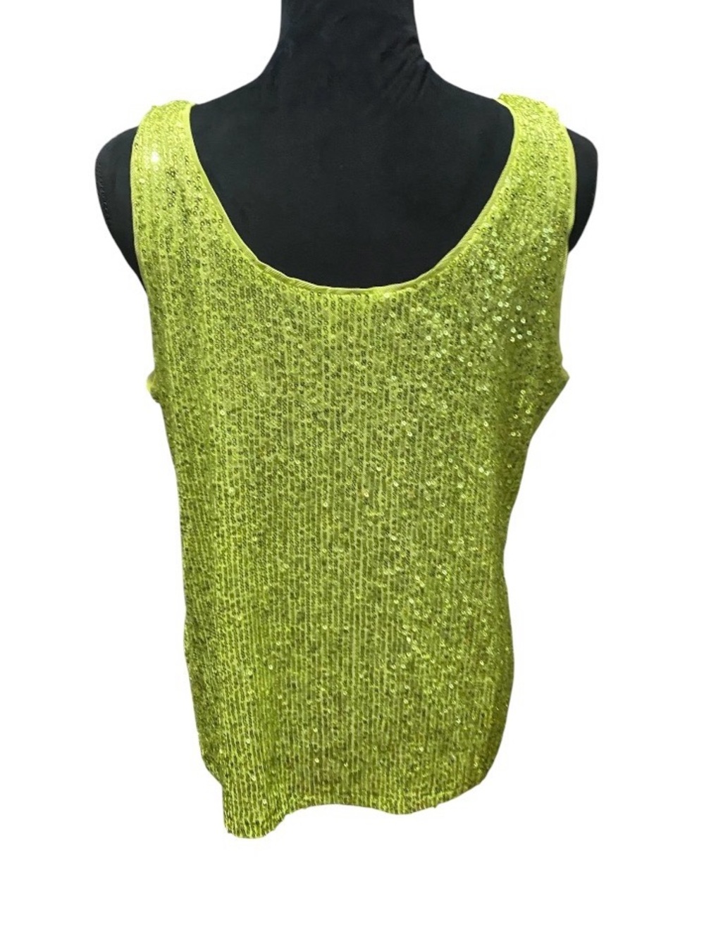Anne Klein Lime Sequin Tank - Picture 3 of 4